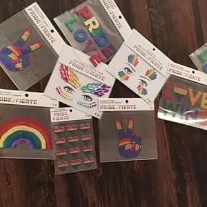 Pride face decals & stickers